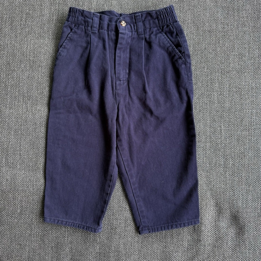 Vintage Y2K McKids McDonald's Boys Navy Pleated Pants Cotton 18M Sears